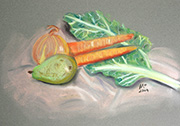 Veggies and a Pear